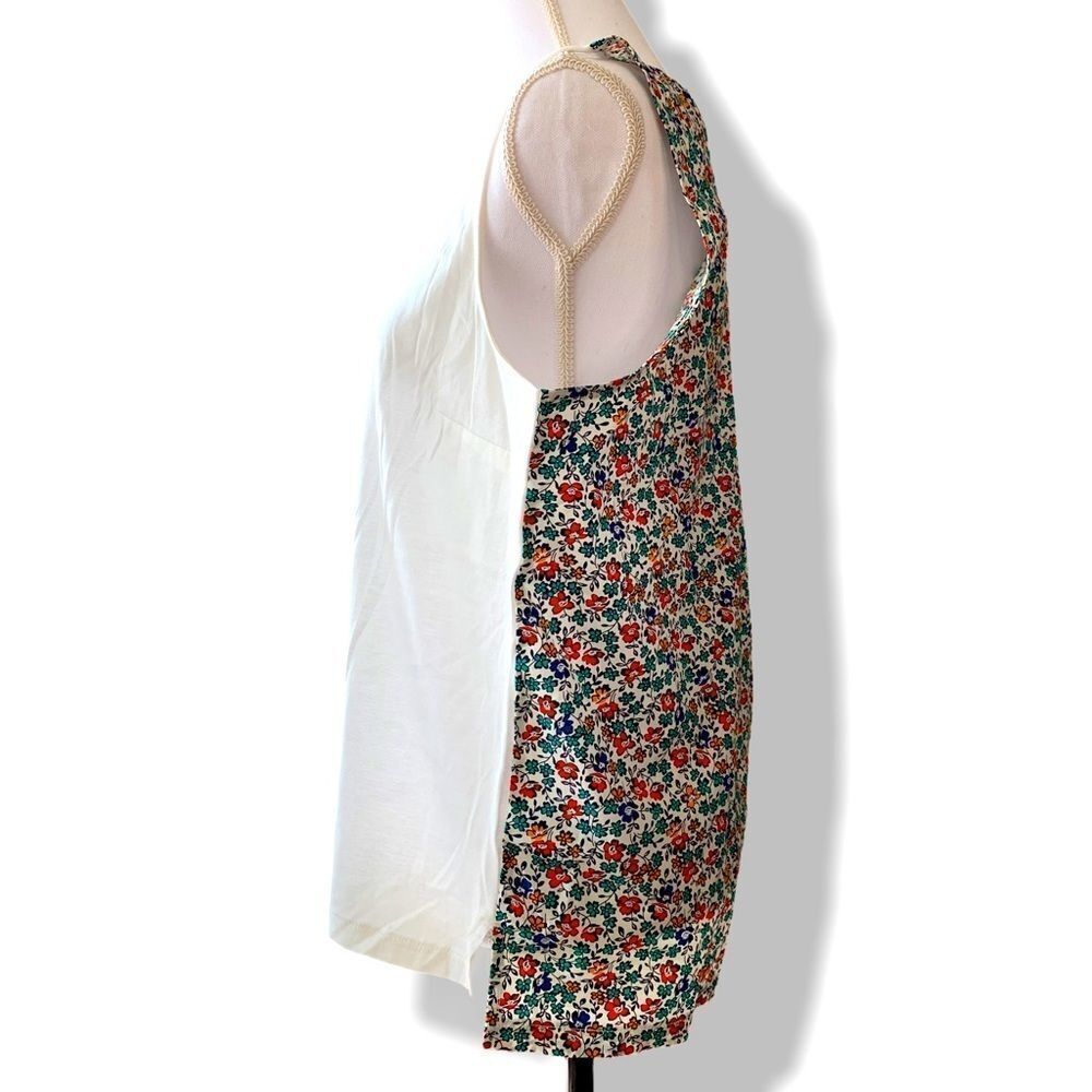 🆑3/$20 J.Crew | Floral Split Linen Tank Top